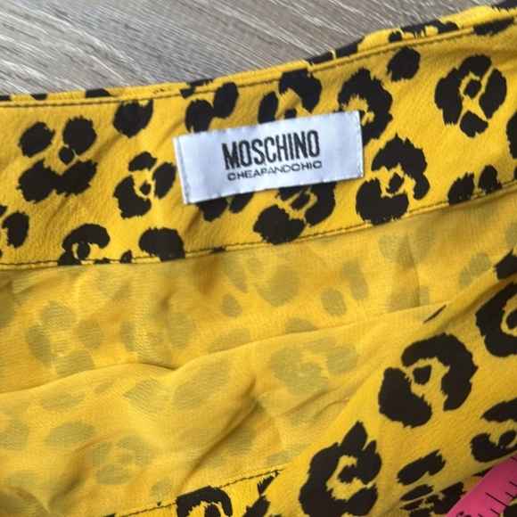 Moschino silk Yellow Animal-Print One-Shoulder Maxi Dress 10 - Picture 12 of 16